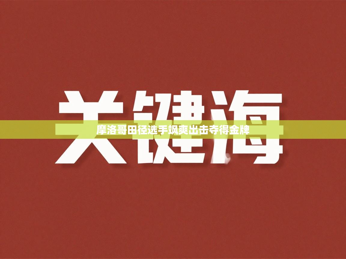 摩洛哥田径选手飒爽出击夺得金牌